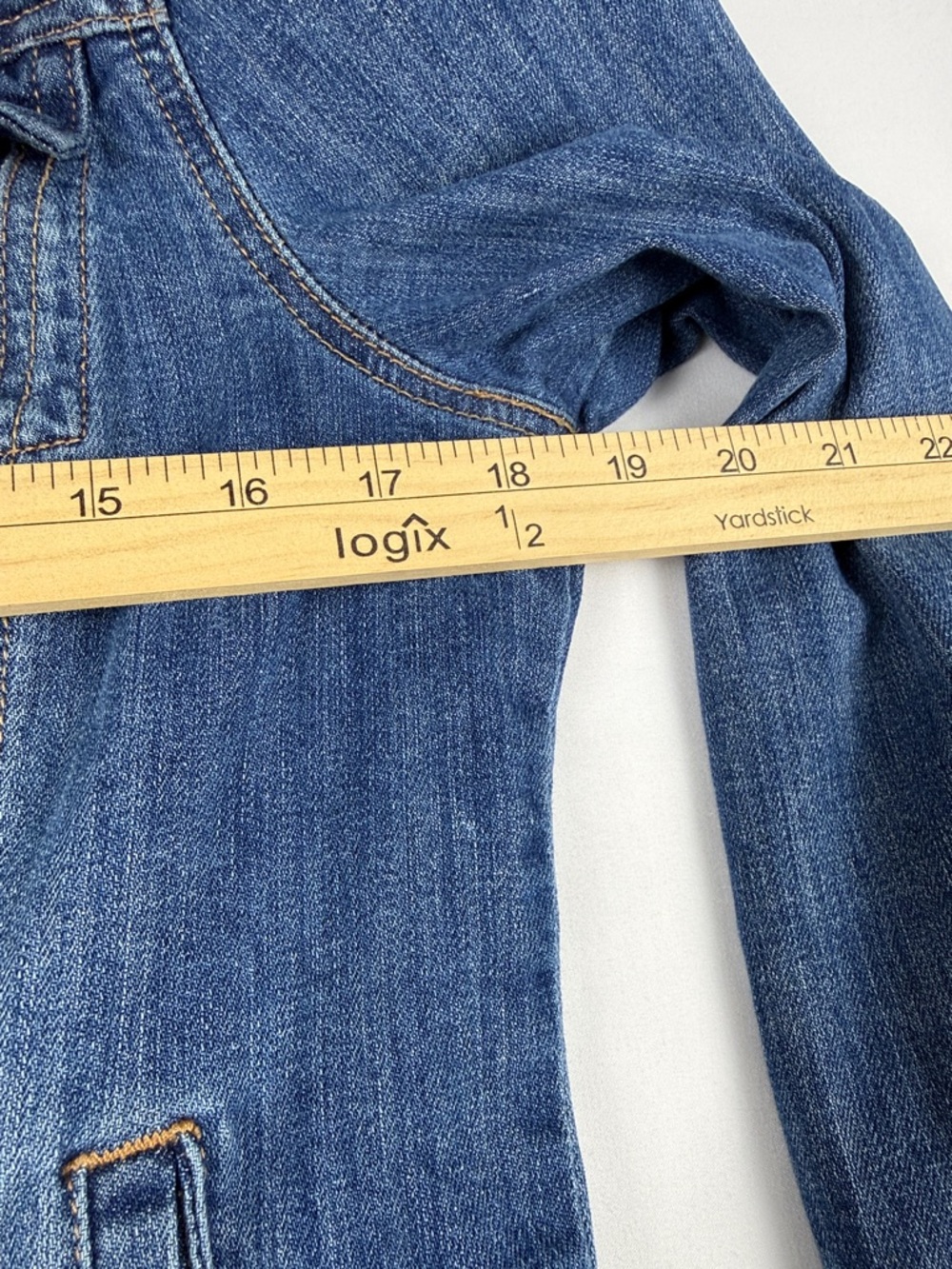 Tommy Hilfiger Stretch Denim Jean Jacket Women's Size M Blue - Picture 3 of 8